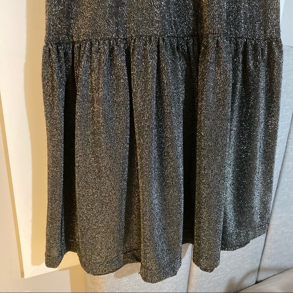 Shimmery black and silver long sleeve midi dress - Picture 13 of 15